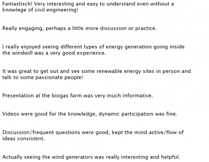 ISU Env Eng Renewable Energies Comments