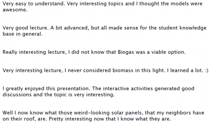 IWU Engineering Comments