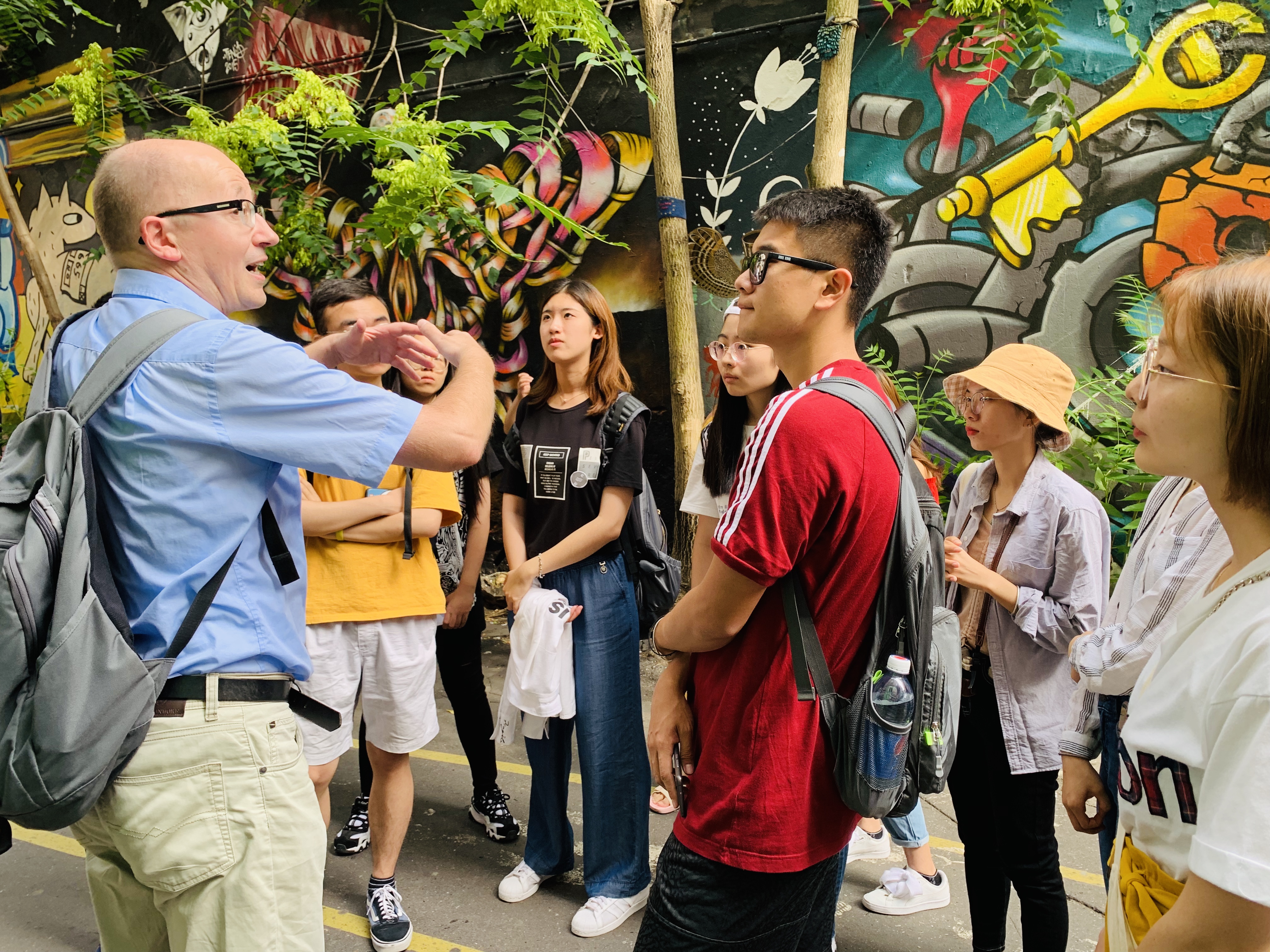 Students from Northwestern Polytechnical University Xi'an during Berlin guided city tour